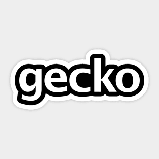 Gecko White Text Typography Sticker